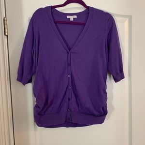 Purple cardigan